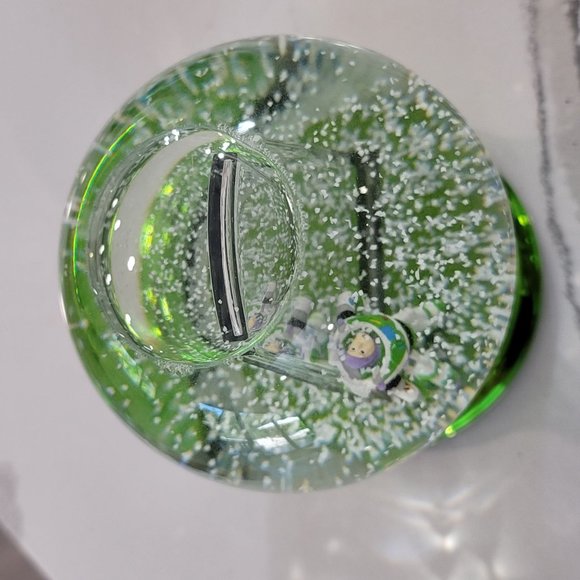 Disney NWT Toy story Buzz Lightyear photo snow globe metallic green outer space - Picture 3 of 14